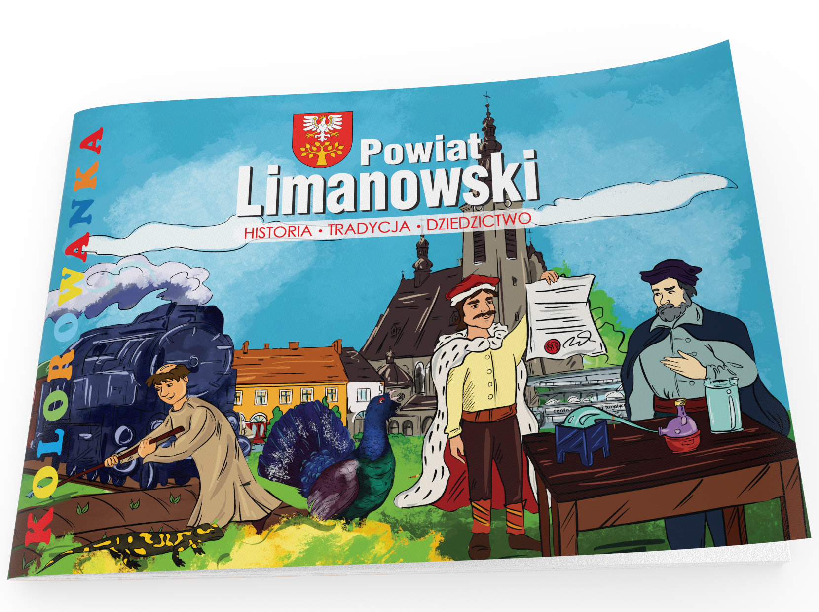 POWIAT LIMANOWSKI. Historia-Tradycja-Dziedzictwo (edukacyjna kolorowanka)