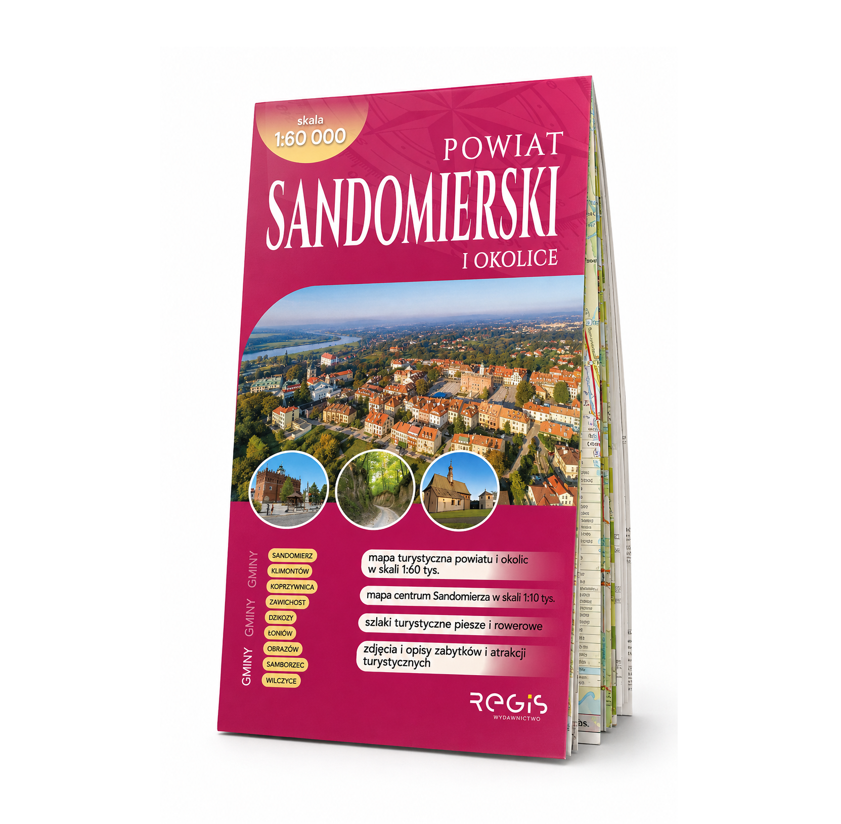 POWIAT SANDOMIERSKI I OKOLICE (mapa turystyczna)
